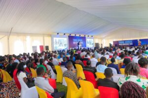 Rukirabasaija Omukama adressing the Youth during the Tooro Annual Youth conference 2025 held at Mucwa Kabarole.